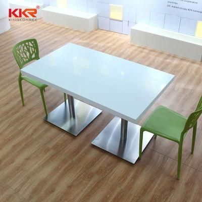 Artificial Stone Custom Made Dining Room Set Blue Solid Surface Tables