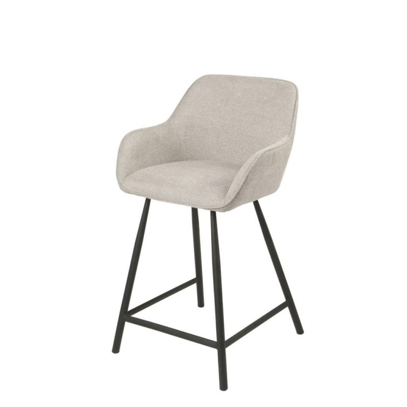 2021 Factory Wholesale New Model Bar Chair with Black Metal Legs