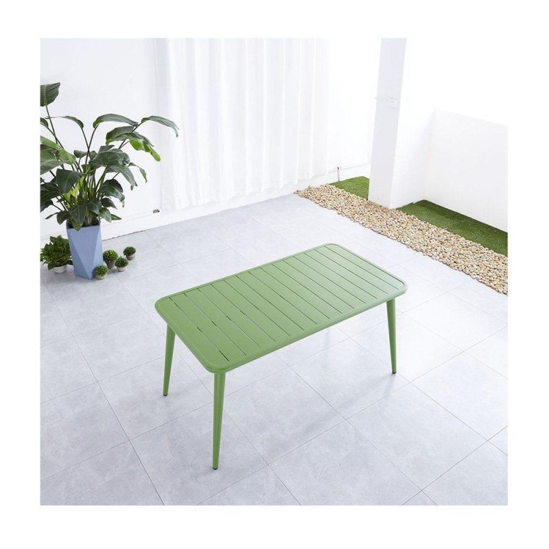 Hot Sale Aluminum Outdoor Modern Stacking Abrasion Resistant Dining Table