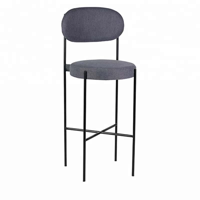 Modern Hotel Furniture Velvet Upholstered Dining Chair with Steel Legs