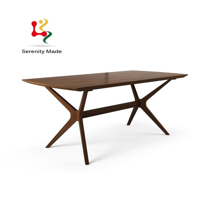 Rectangle Wooden Frame Dining Table for Restaurant Event Use