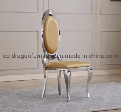 Fancy Gold Stainless Steel Leather Dining Chair for Home Furniture