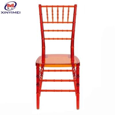 Knocked Down Wedding Clear Resin Chiavari Chair