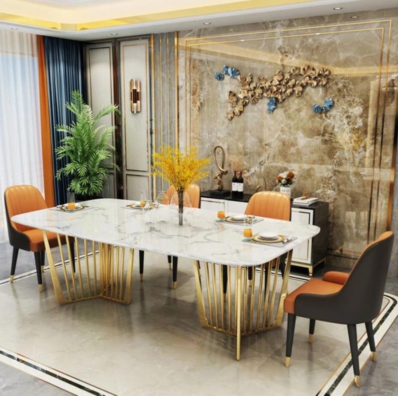 European Design Modern Marble Top Contemporary Marble Dining Table