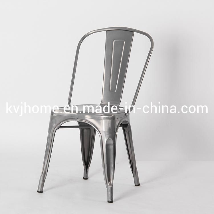 Industrial Restaurant Brushed Steel Tolix Chair