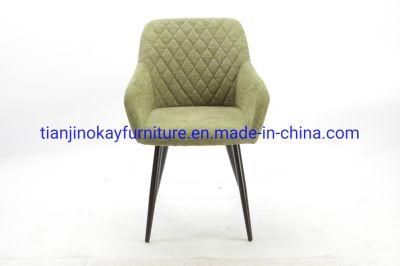 Living Room Furniture Wholesale Factory Home Furniture Fabric Steel Tube Leg Metal Dining Chair