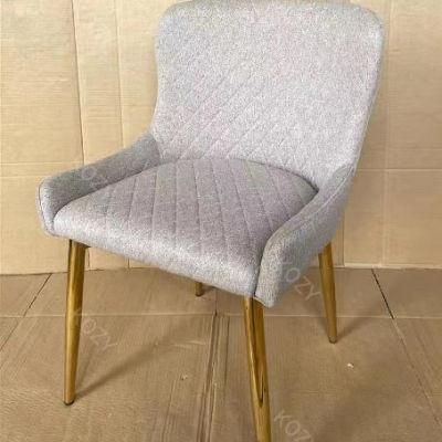 Iron Foot Velvet Fabric Dining Room Chairs with Best Price