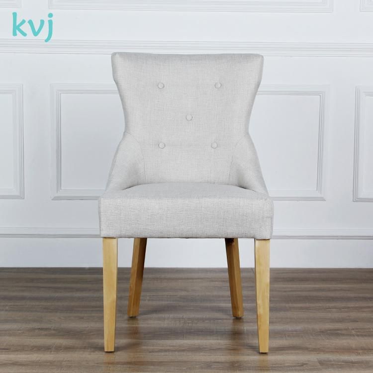 Kvj-7124 Modern Fabric Wood Dining Chair