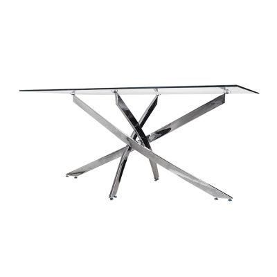 Modern Simple Dining Table Furniture Glass Food Table