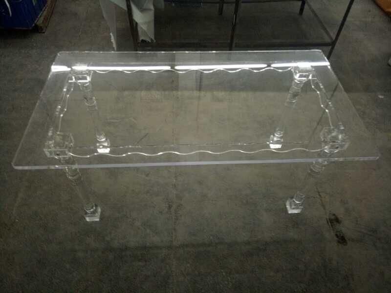 Custom Clear Modern Rectangular/ Square/Round Acrylic Furniture Wedding Dining Table