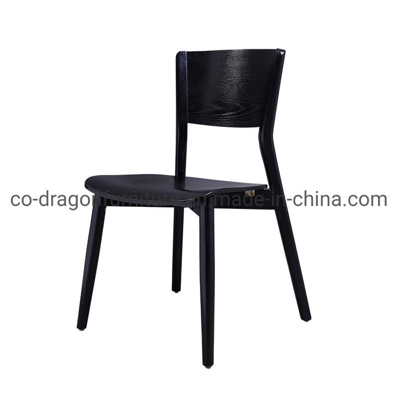 Modern Ash Wooden Furniture Outdoor Black Dining Chair Sets