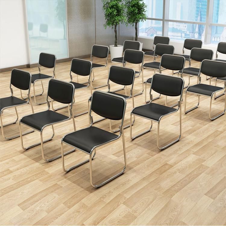 Bow Computer Chair Metal Frame PU Office Chairs