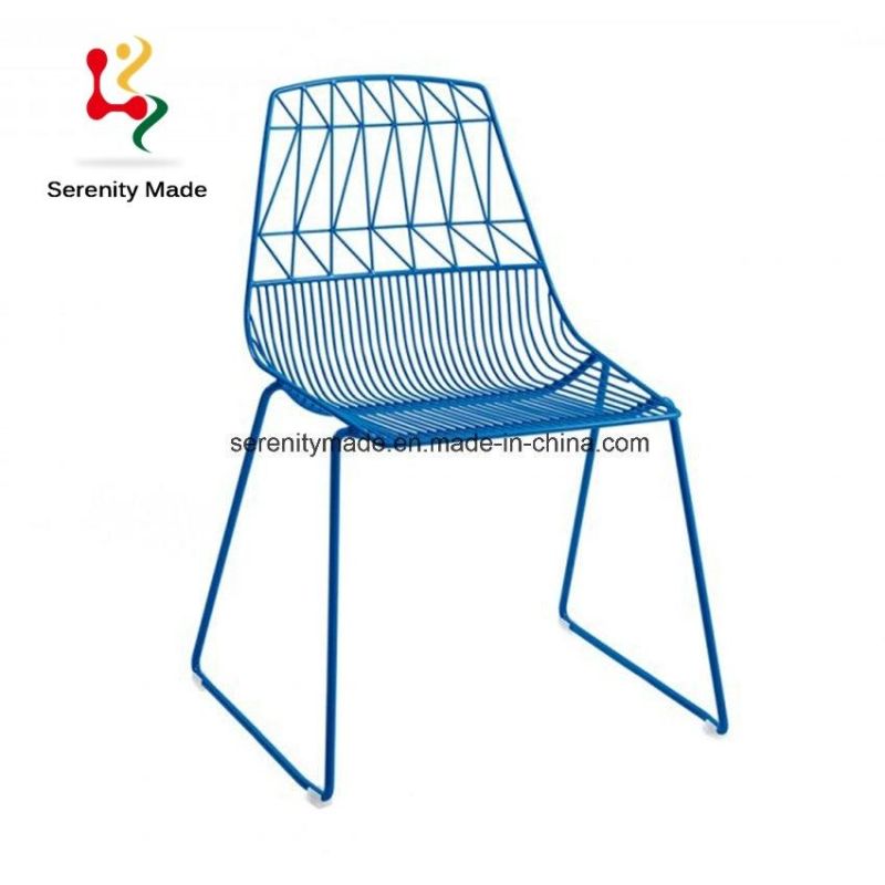 Chinese Stackable Metal Arrow Wire Outdoor Wedding Dining Chair