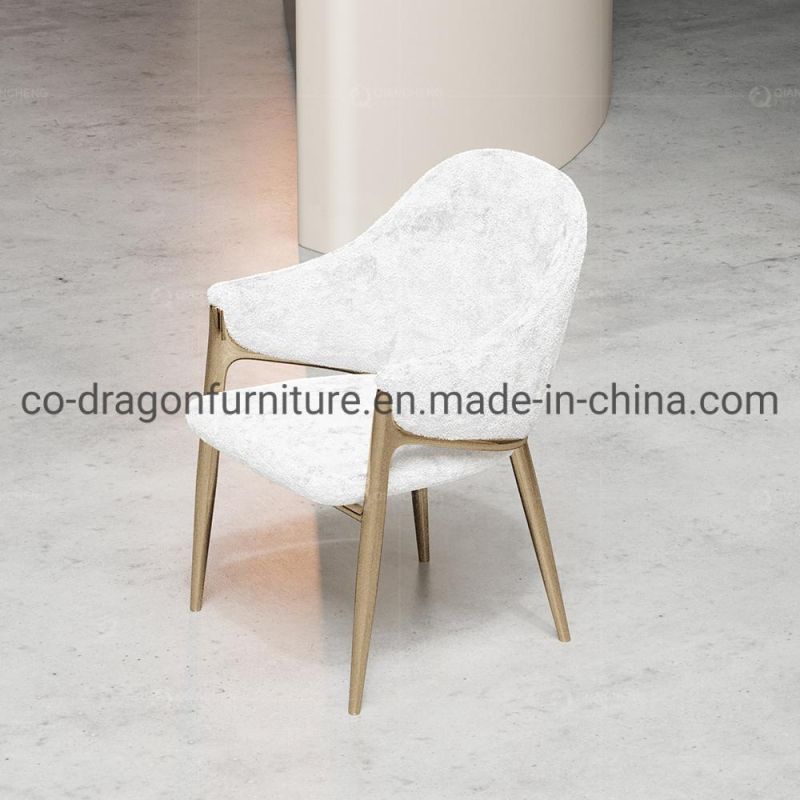 Luxury Modern Steel Dining Chair with Arm for Dining Furniture