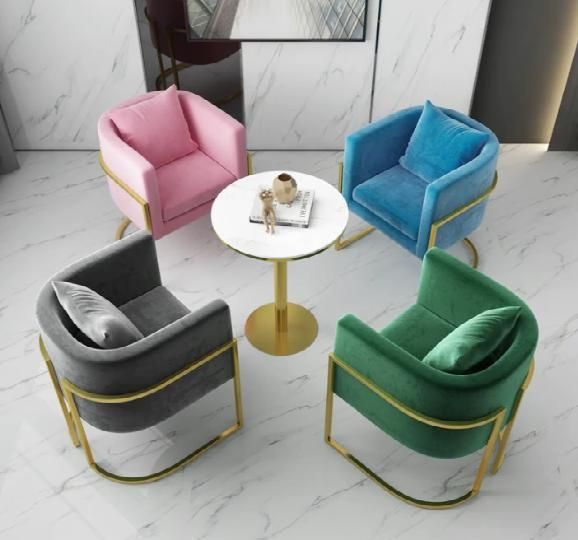 New Design Wholesale Price Designer Home Goods Furniture Modern Luxury Meeting Velvet Fabric Upholstered Dining Chair