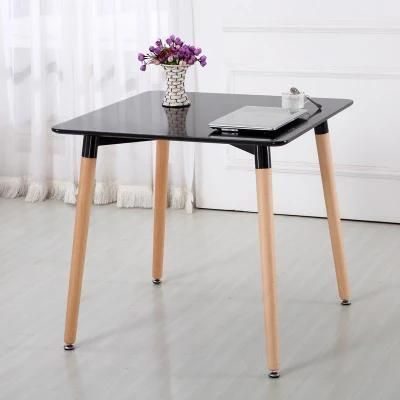 Factory Supply Hot Selling Modern Standard Packing Eco-Friendly Custom Cheap Wood Leg Table Dining Table