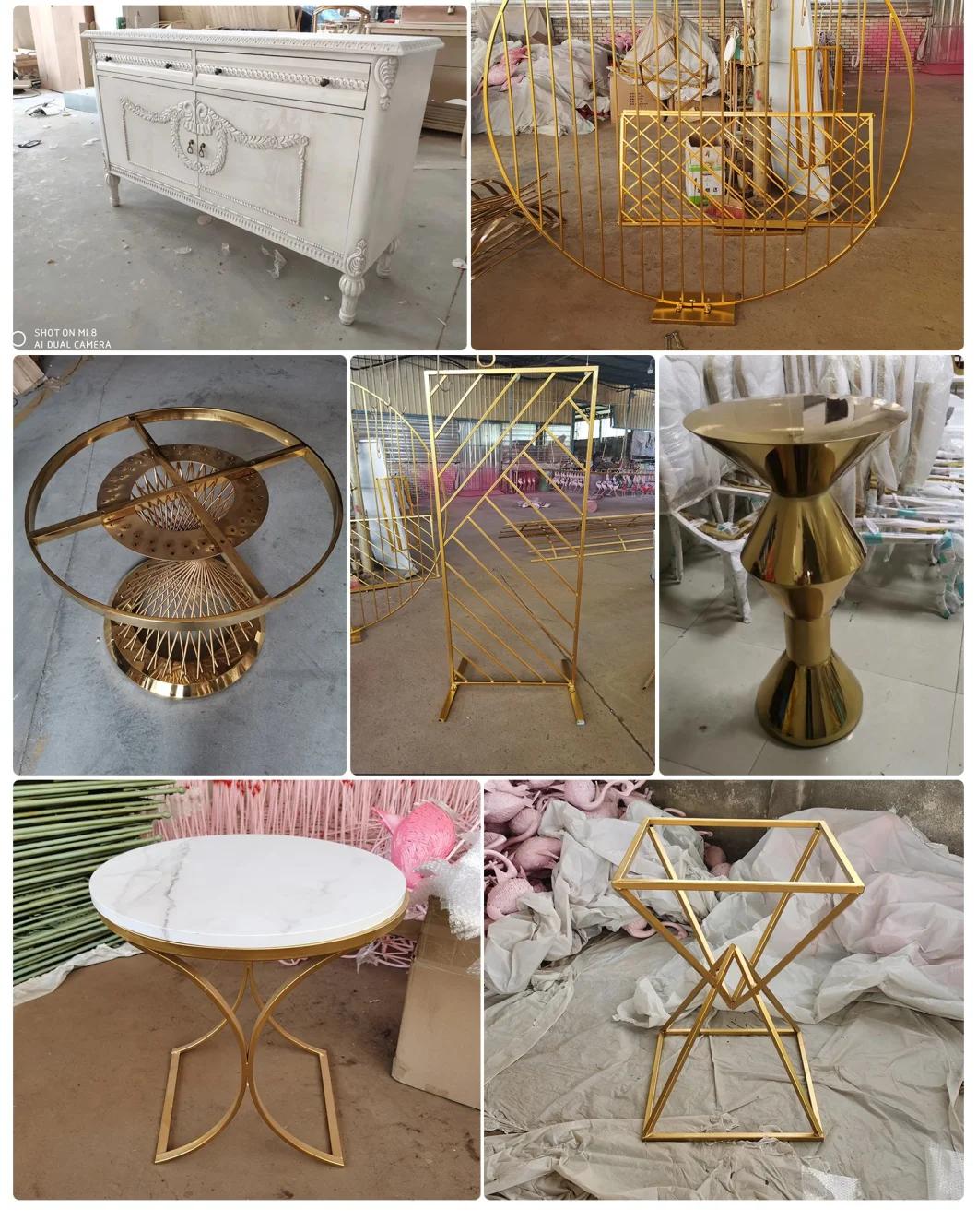 Foshan China Modern Luxury Event Furniture Stainless Steel Wholesale Wedding Chairs for Dining
