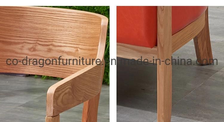 High Quality Modern Furniture Wooden Soft Chair with Arm