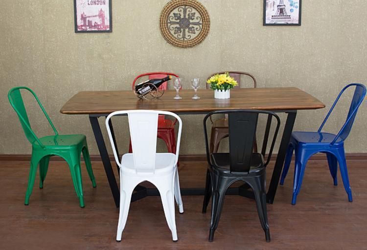 Powder Coating Tolix Seatings Glossy Furniture Metal Chair for Dining