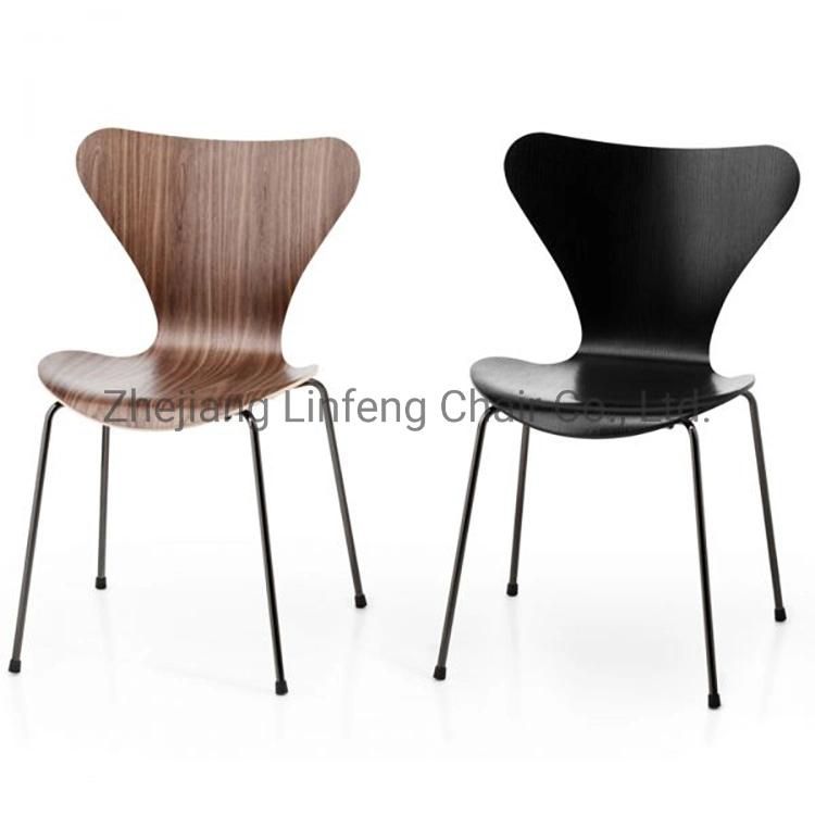 Modern Designer Stylish Stackable Plywood Seven Chair Seven 7 Chairs Restaurant, Chinese Restaurant Chairs