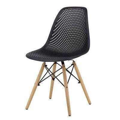 Free Sample New Design Home Furniture Plastic Seat Dining Room Chairs Cheap Modern Plastic Dining Chair