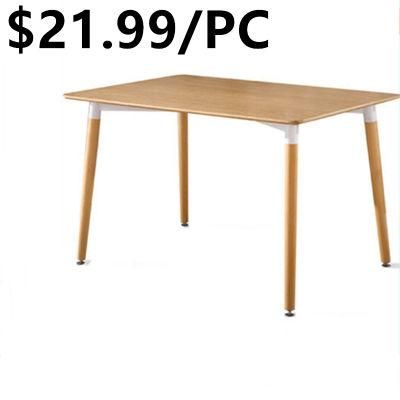 Customized Simple Round Wooden Study Indoor Portable Dining Folding Table