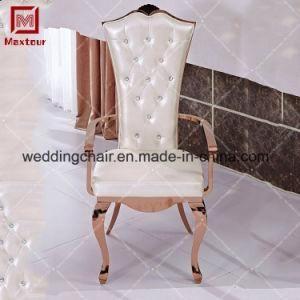 Crown Design High Back Dinning Chair with Arm