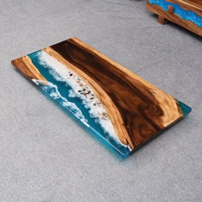 Creative Art Resin River Ocean Coffee Table Modern