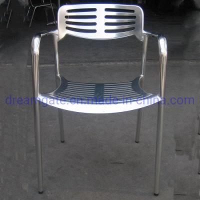 American Style Stackable Restaurant Chair Shiny Frame Dining Room Chair