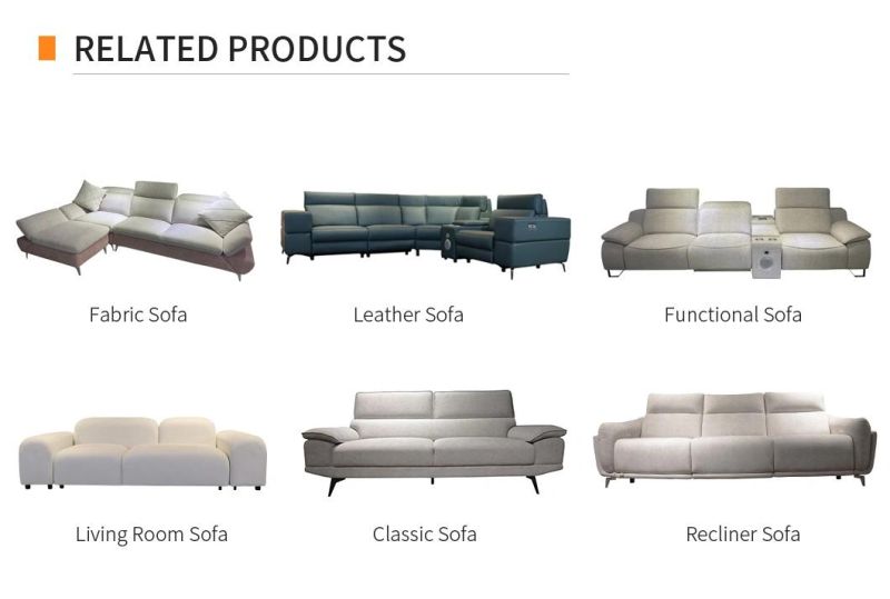 Furniture Factory Provided Living Room Sofas Fabric White Leather Sofa Bed Royal Modern Living Room Functional Sofas