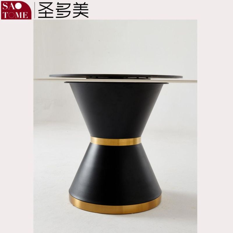 White Color Round Design Dining Table for Hotel Project