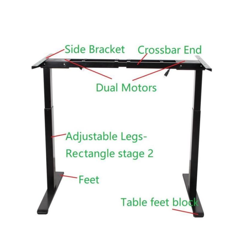 Steel Frame Automatic Electric Height Adjustable Desk Most Best Modern Furniture with Pencil Box