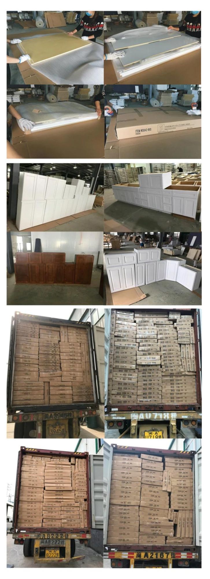 Furniture Manufacturer Supply White Shaker Kitchen Cabinets for Wholesaler