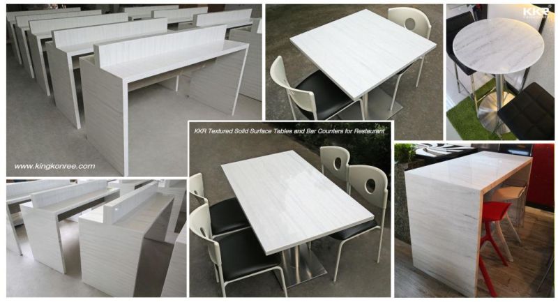 Restaurant Furniture Artificial Marble Stone Solid Surface Dining Coffee Table