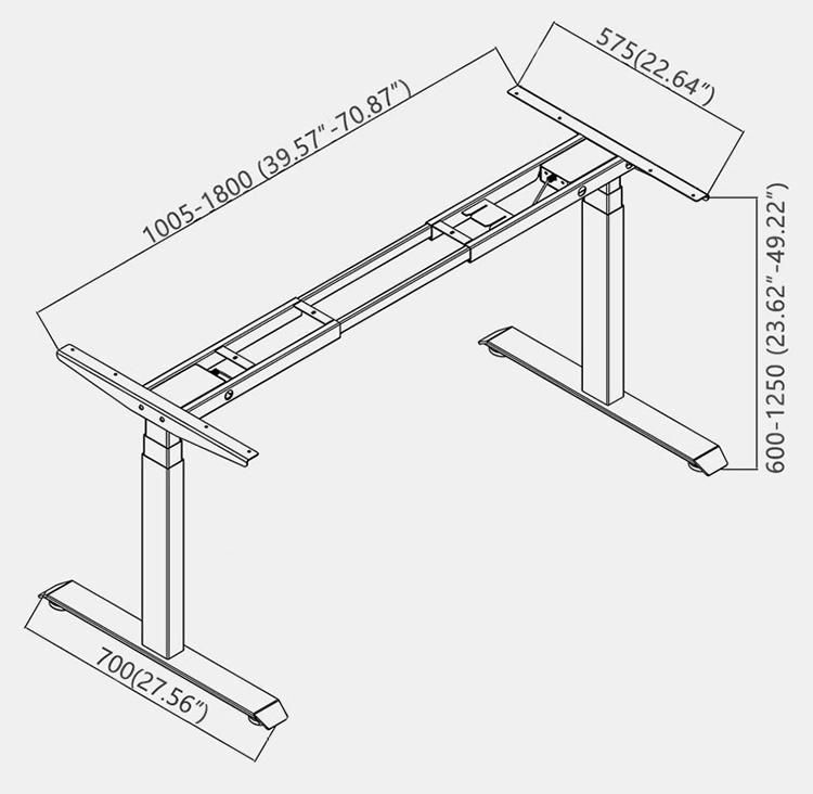 Office Furniture Electric Dual Motor Sit Stand Adjustable Standing Desk