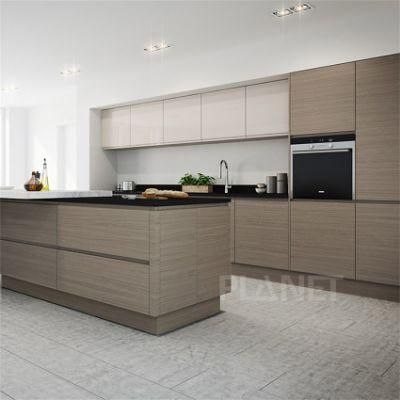 Latest Coming Customized Black Lacquer or PVC vacuum Finish Modern Designs Kitchen Cabinet