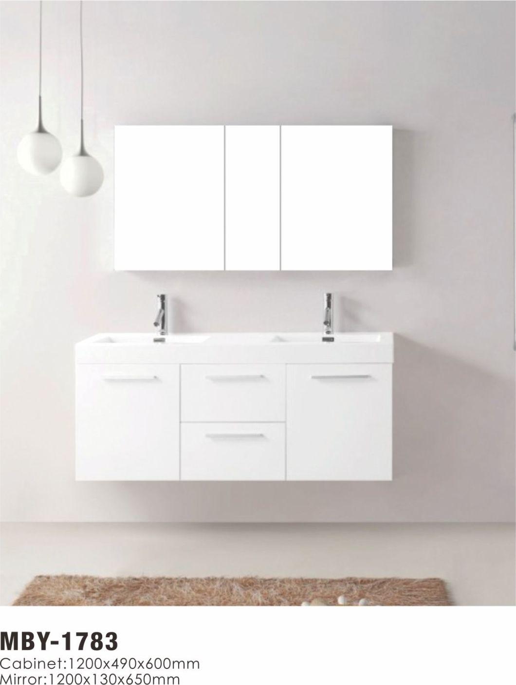 Double Basin Hot Sale Melamine Bathroom Cabinet