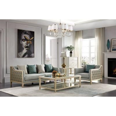 Modern Customer Furniture Sofa Set Glass Table Wooden Furniture Coffee Table Fabric Living Room Coffee Table