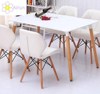 Factory Supply Modern Dining Room Furniture Table Set 1+4 Wood Dining Table and Chair