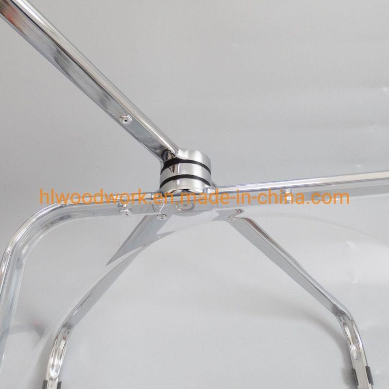 Modern Transparent Blue Folding Chair PC Plastic Hotel Chairt Chrome Frame Office Bar Dining Leisure Banquet Wedding Meeting Chair Plastic Dining Chair