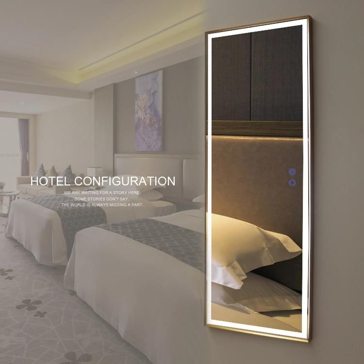 Customized LED Wall Floor Dressing Lighted Mirror with Touch Switch