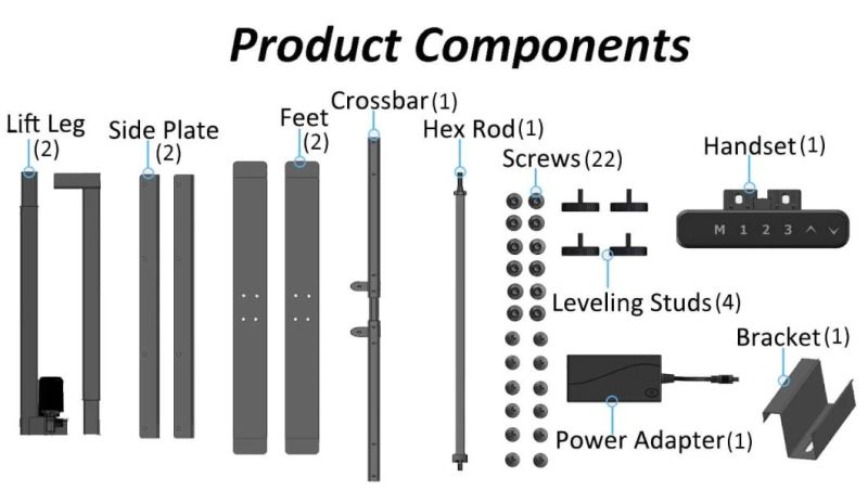 Durable 2-Stage Inverted Reliable Height Adjustable Standing Desk