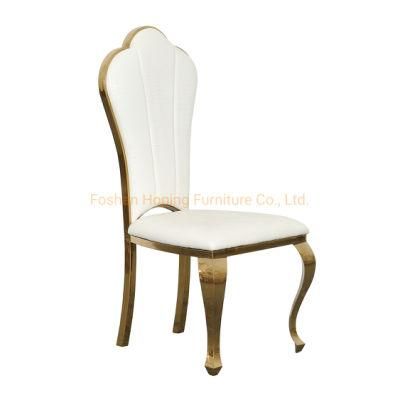 Restaurant Furniture White Color Party Wedding Banquet Dining Chair Table Flower Decoration MID Century Modern Classic Ottoman Lounge Chair