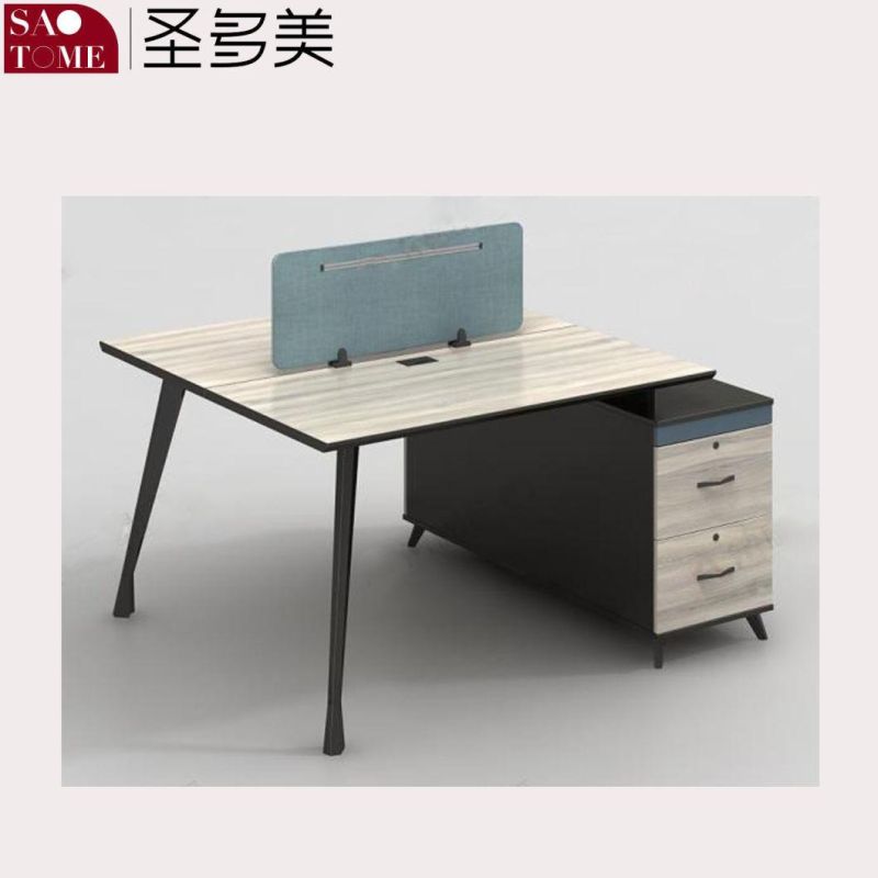 Modern Two-Person Card Position Office Furniture Desk