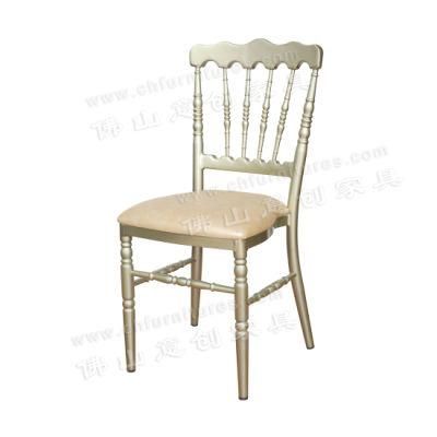 Modern Chinese New Style Wrought Iron Restaurant Crown Castle Hotel Banquet Napoleon Chair