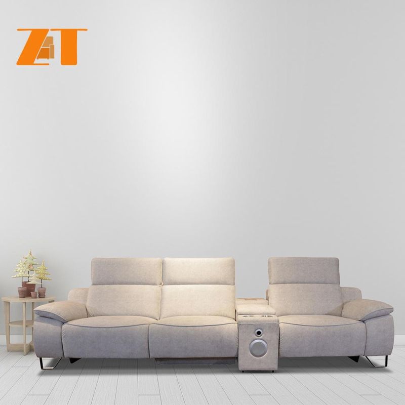 New Arrival European Style Living Room Modern Modular Sectional Furniture Upholstered Electric Recliner Sofa Set