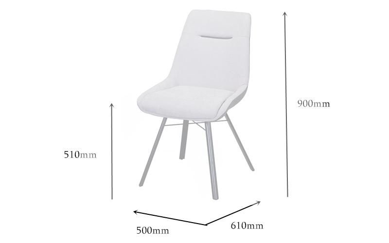 Wholesale Home Office Restaurant Furniture Fabric Comfortable Dining Room Chairs with Metal Legs