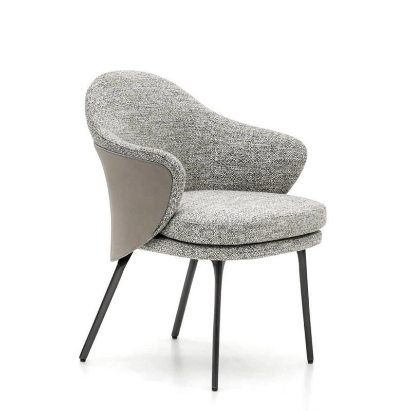 Nova Modern Fabric Living Room Furniture Upholstered Dining Chair Leisure Sofa Chair