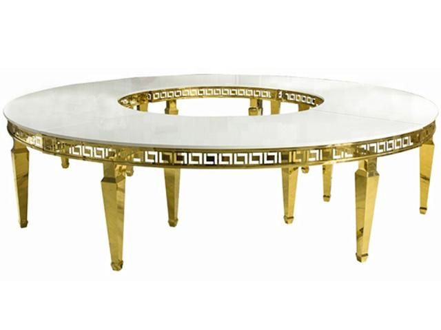 Hot Selling Hotel Furniture Big Round Gold Wedding Restaurant Table