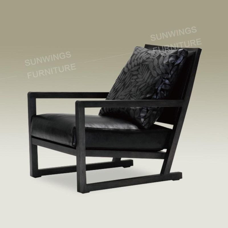 Leisure Modern Solid Wood Chair Single Seat Sofa Chair